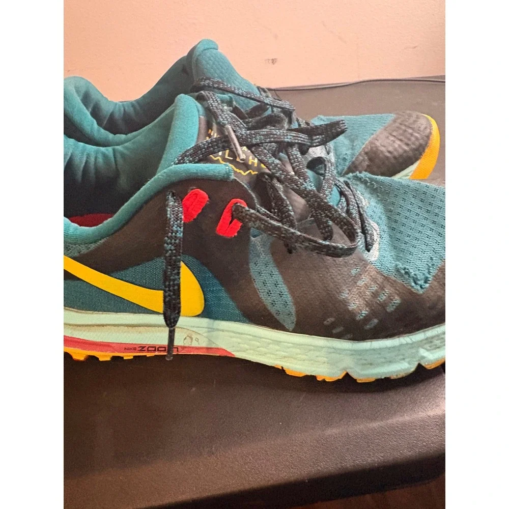 Nike Air Zoom Wildhorse Trail Running Shoes Teal Black Yellow Mens Sneakers